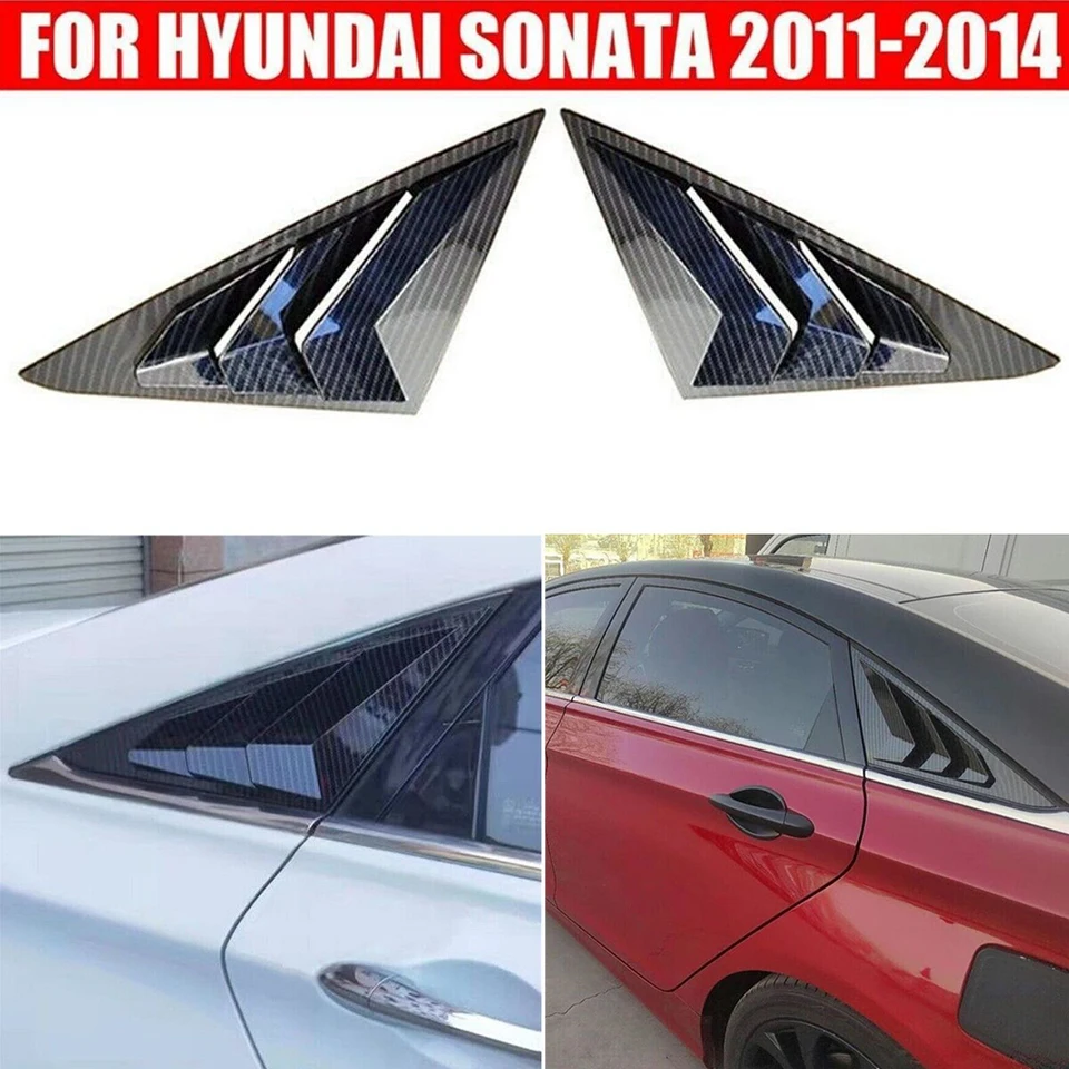 Vyzerajte sklenenú žalúziu Cover Cover Abs Plastic zdobiť 2ksové príslušenstvo Carbon Fiber for Hyundai Sonata 2011-2014 úplne nový