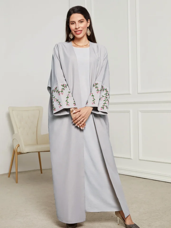 Vyšívacie moslimské abaya pre ženy Cardigan Eid šaty Maroko ramadán Abayas Kaftan Islam Cardigan Dubai Arab Long Robe 2025