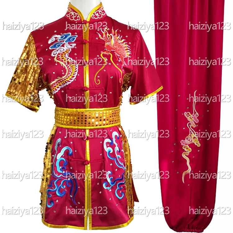 Vyšívaný drak Dragon Wushu Uniforma kungfu oblečenie bojové umenia oblek Changquan nanquan pre mužov