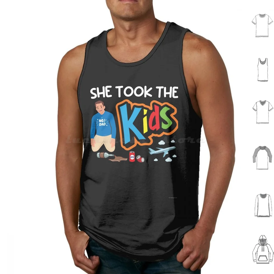 Vzala detské nádrže Tops Tlač bavlny Dank Meme Internet Pop Culture Single Dad Funny Dad With