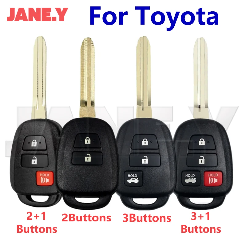 Vzdialené auto s kľúcm puzdrom pre toyota Camry Prius 2012 2013 2014 2016 2016 2017 Corolla RAV4 RAV4 TOY43 Kľúč auta nahradiť 2/3/4 tlačidlá