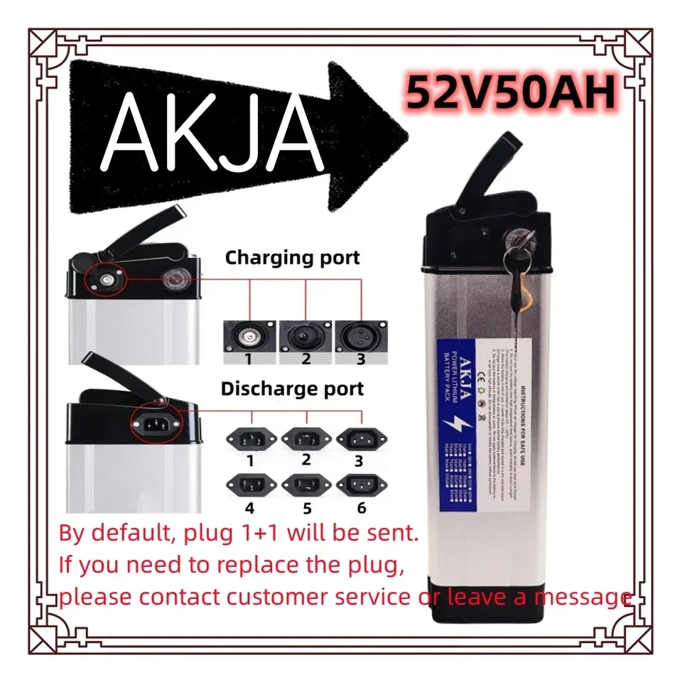 Vzduchová rýchla preprava nová plná kapacita Power 18650 Lítiová batéria 52v10AH-50AHBATTERY BAJET VLHA pre strieborné ryby 80-2000W