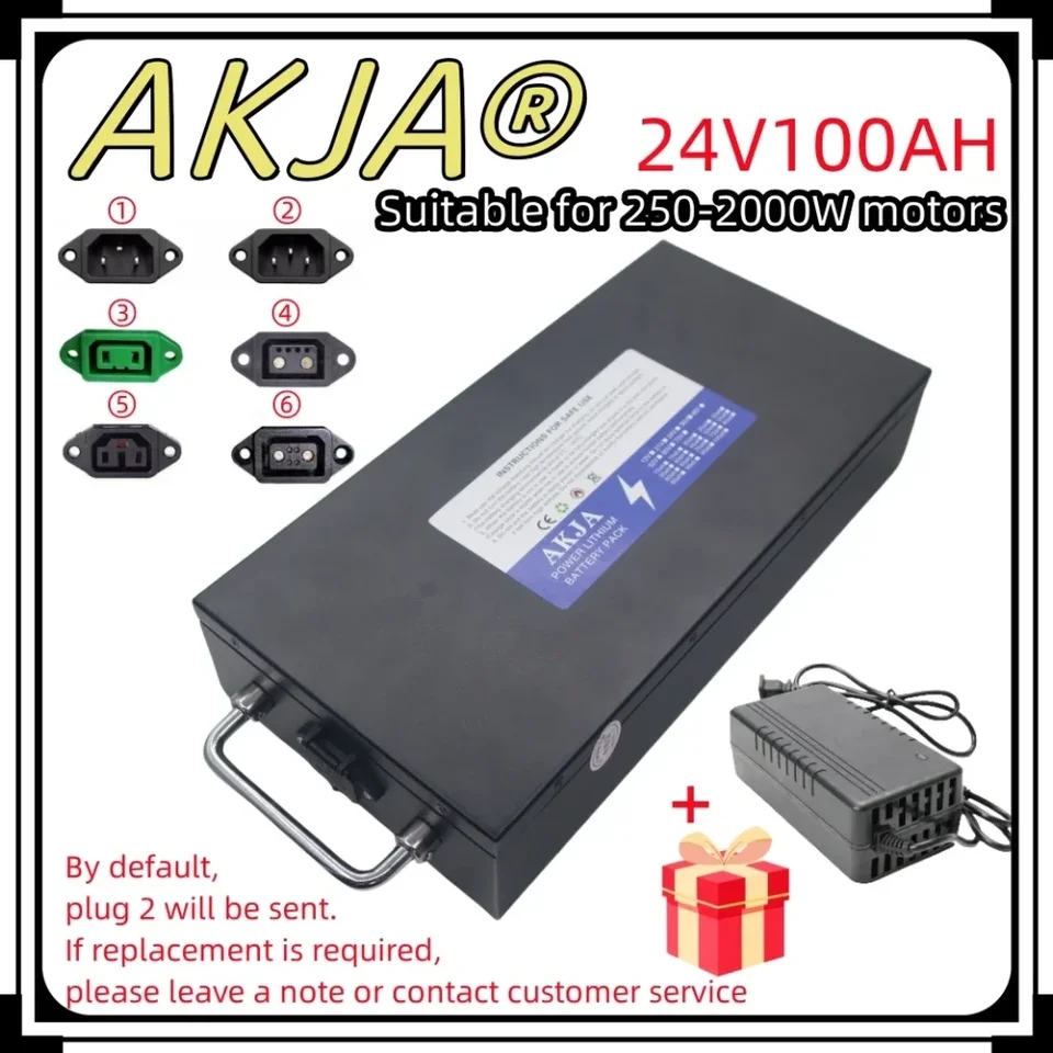 Vzduchová rýchla preprava nová plná kapacita Power 18650 lítiová batéria 24V 20AH-100AH ​​lítium batérie vhodný pre 250-2000W
