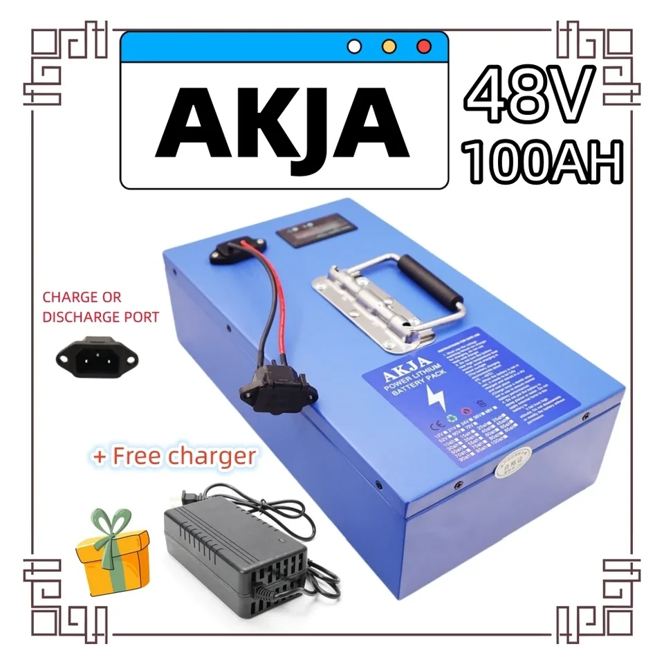 Vzduchová rýchla preprava nová plná kapacita Power 18650 lítiová batéria 48V 10AH-100AH ​​lítiová batéria BATCELE VLHA PRE 250-2000W