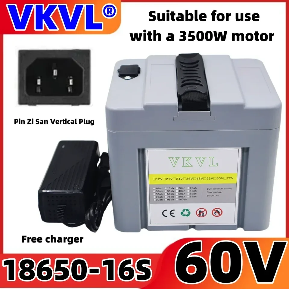 Vzduchová rýchla preprava nová plná kapacita Power 18650 lítiová batéria 60V10AH-50AH lítium batérie vhodný pre 250-2000W
