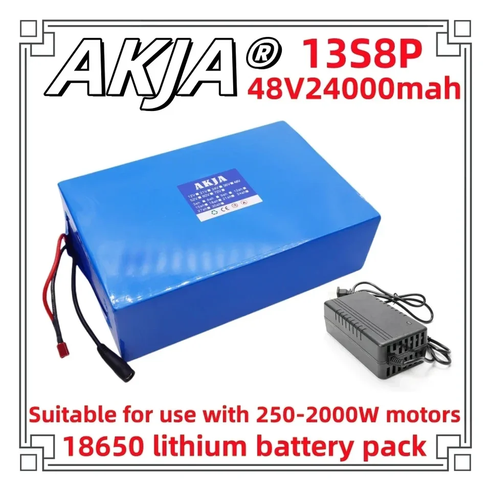 Vzduchová rýchla preprava nová plná kapacita Power 18650 lítiová batéria 48v24AH lítium batérie 13S8P VLASTNÉ PRE 250-2000W