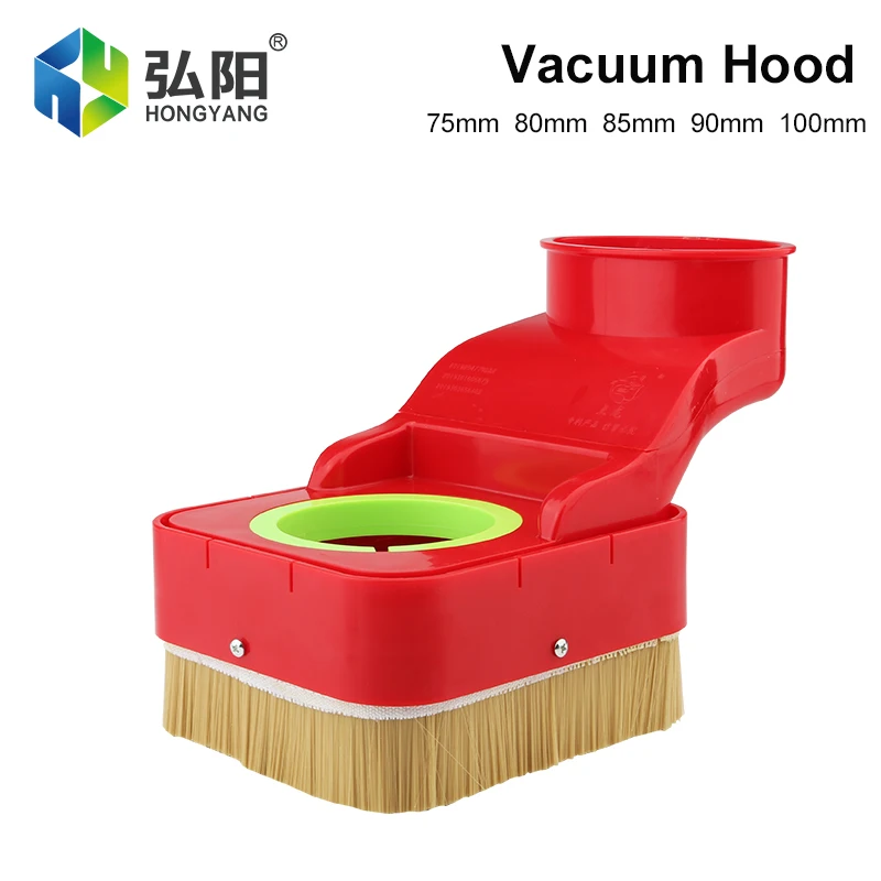Vzduchový chladiaci vretená vretená Motor Prach Hood Foot Cover s priemerom kefy 70/75/80/85/90/100 mm CNC
