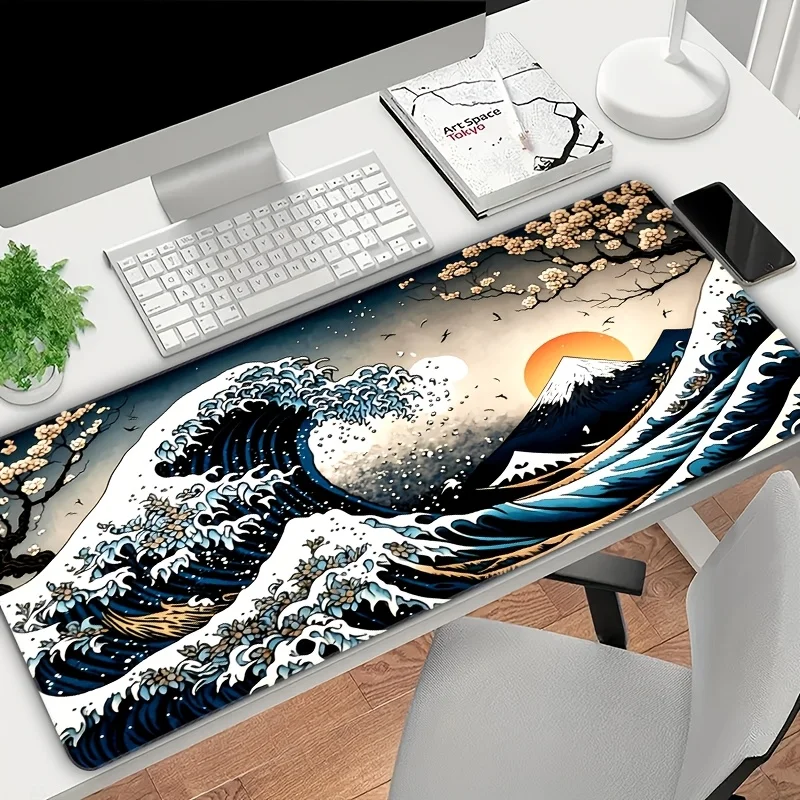 Vzor nadmerného vlny Veľká veľkosť nekĺzavej gumovej podložky Mouse Pad Computer Gaming Accessories Klávesnica Desktop Ozdobte rohož pre kancelárie pre kancelárie