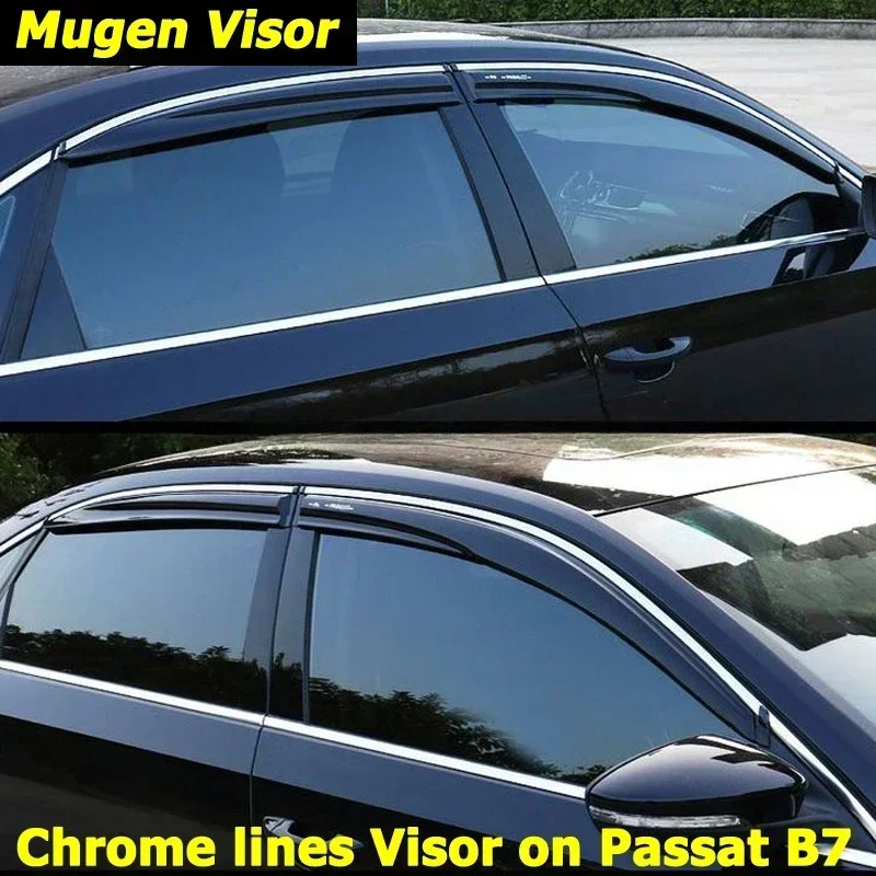Vzor okien v štýle Mugen pre VW Passat B6 B7 B8 B9 Sedan 3D NAHRADY PRÁVE VENTICKÉHO ZÁVERY