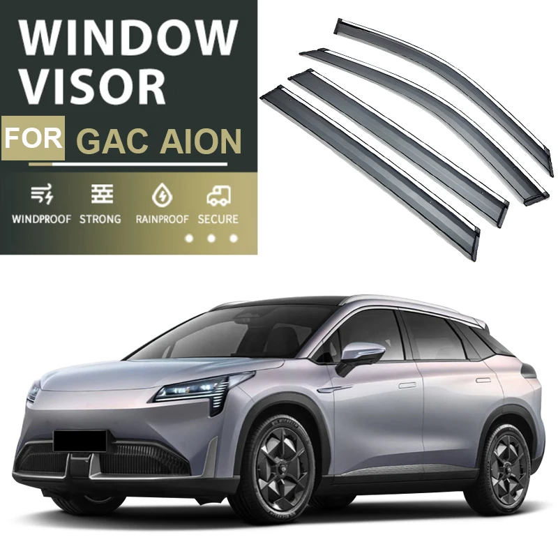Vzor okna 4ksového okna pre Gac Aion LX YV Plus 2023 2024 2025 Nepremokavá ochrana ochrany slnečného dažďového prístrešku Auto externé príslušenstvo