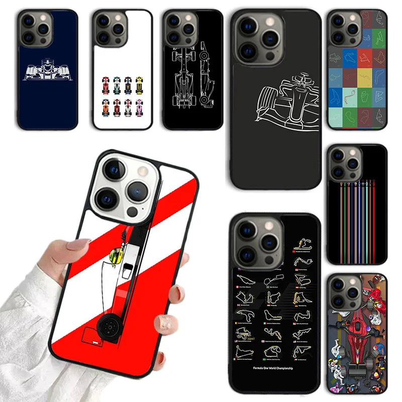 Vzorec 1 F1 pretekársky obvod pre telefóny pre iPhone 16 15 14 12 13 Mini Plus xs xr 11 Pro Max