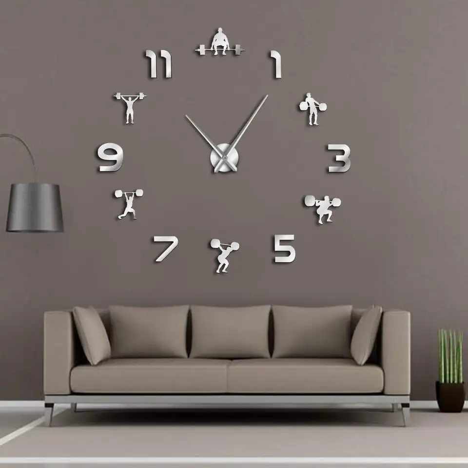 Vzpieranie fitness miestnosť stena dekor DIY DIY