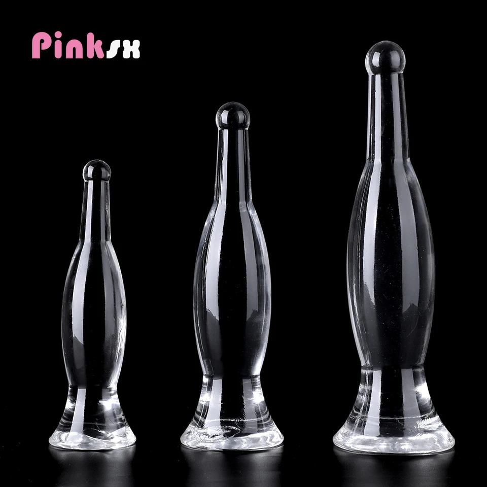 Váza priehľadná dlhá análna zástrčka Soft Dildo Big Buttplug Strafin vaginálny dilatátor TPE plug sexuálne hračky pre ženy pre ženy dospelých 18