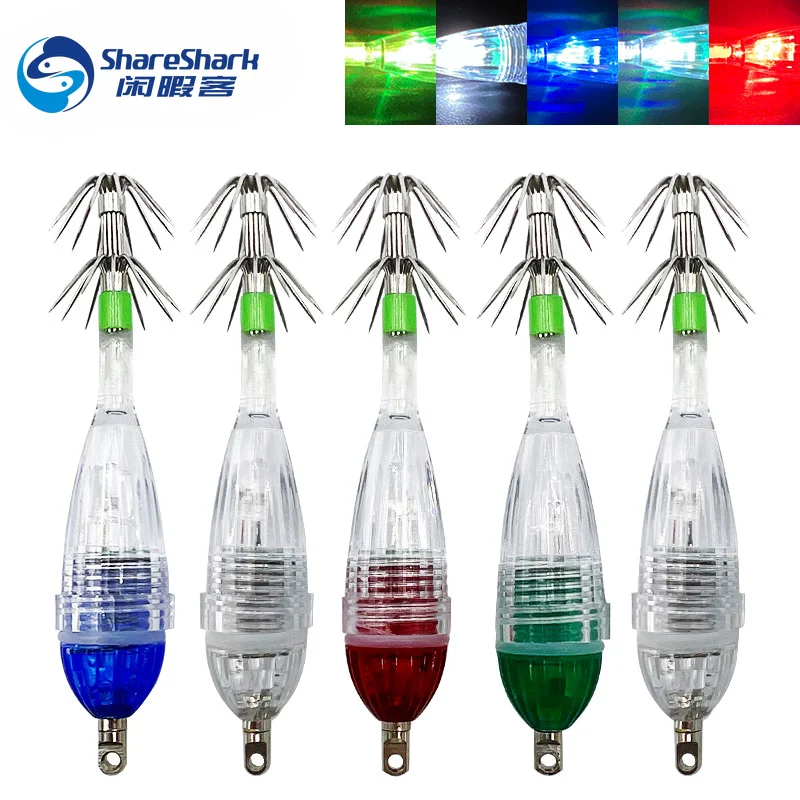 Výbuch háčiky LED LED hlboké kvapky Rybárske svetlo chobotnice rybárske náradie pod vodou blikajúca lampa Zariadenie