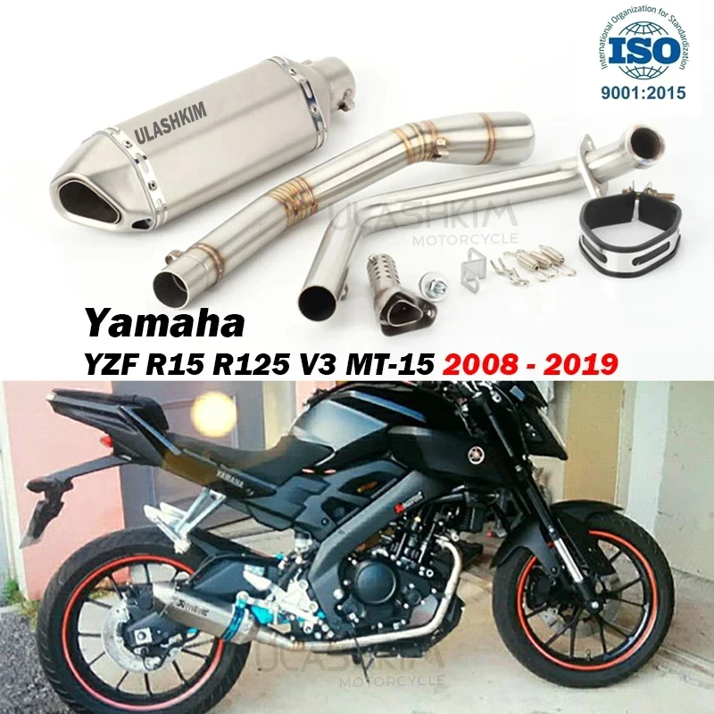 Výfuk Yamaha YZF R125 MT125 R15 MT15 V1 V2 MT-15 2008-2017