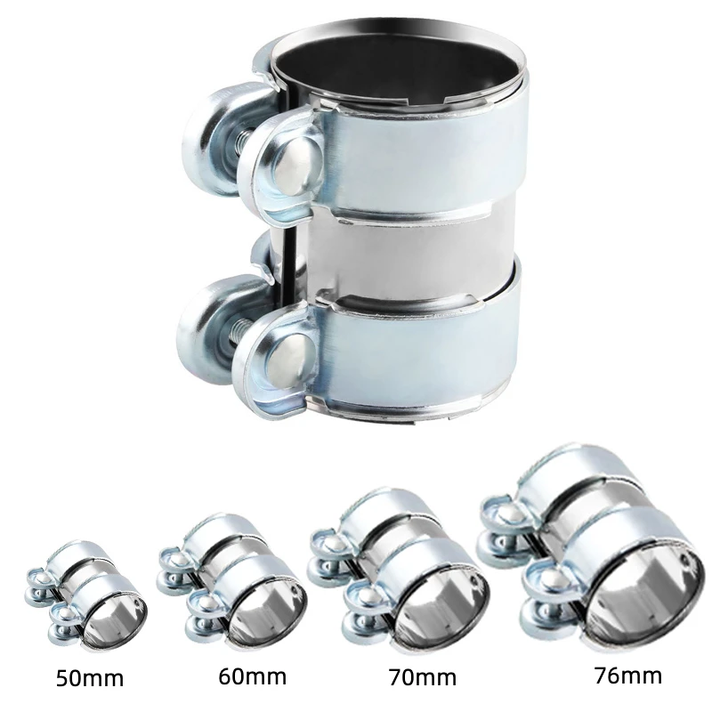 Výfuková svorka nehrdzavejúca oceľ 45 mm 50 mm 55 mm 60 mm 65 mm 70 mm 76 mm výfukovou trubicou konektorom konektoru CLAPP