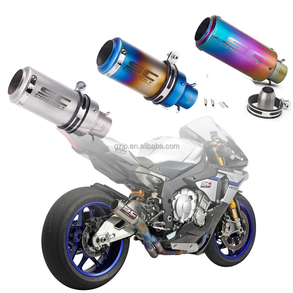 Výfukové potrubie motocykla 51 mm/60 mm z nehrdzavejúcej ocele Výfukové potrubia Sc Výmena rúrky Výmena za nečistoty Bike Street Bike