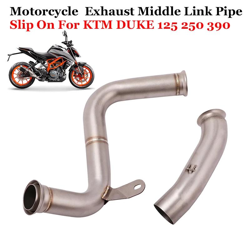 Výfukový systém motocyklov z nerezového prepojenia Middle Link Rúrky Spojovacie tlmičko pre KTM Duke 125 250 390 RC390 2017 2018 2018 2019