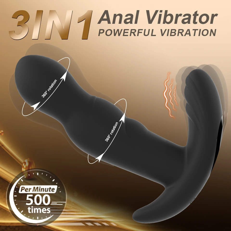 Výkonné 360 stupňov G Spot Vibrator Vibrator Diaľkový klitoris stimulátor Stimulátor Anal zástrčka bradavky vaginový masáž Maságer riadenie dildo sexuálne hračky dospelých