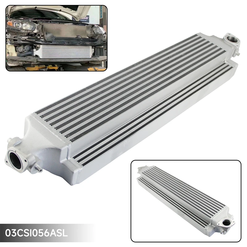 Výkonný hliníkový bar a tanier Intercooler sa hodí pre Honda Civic 1,5L 2016 -2017 Turbo Silver/Black