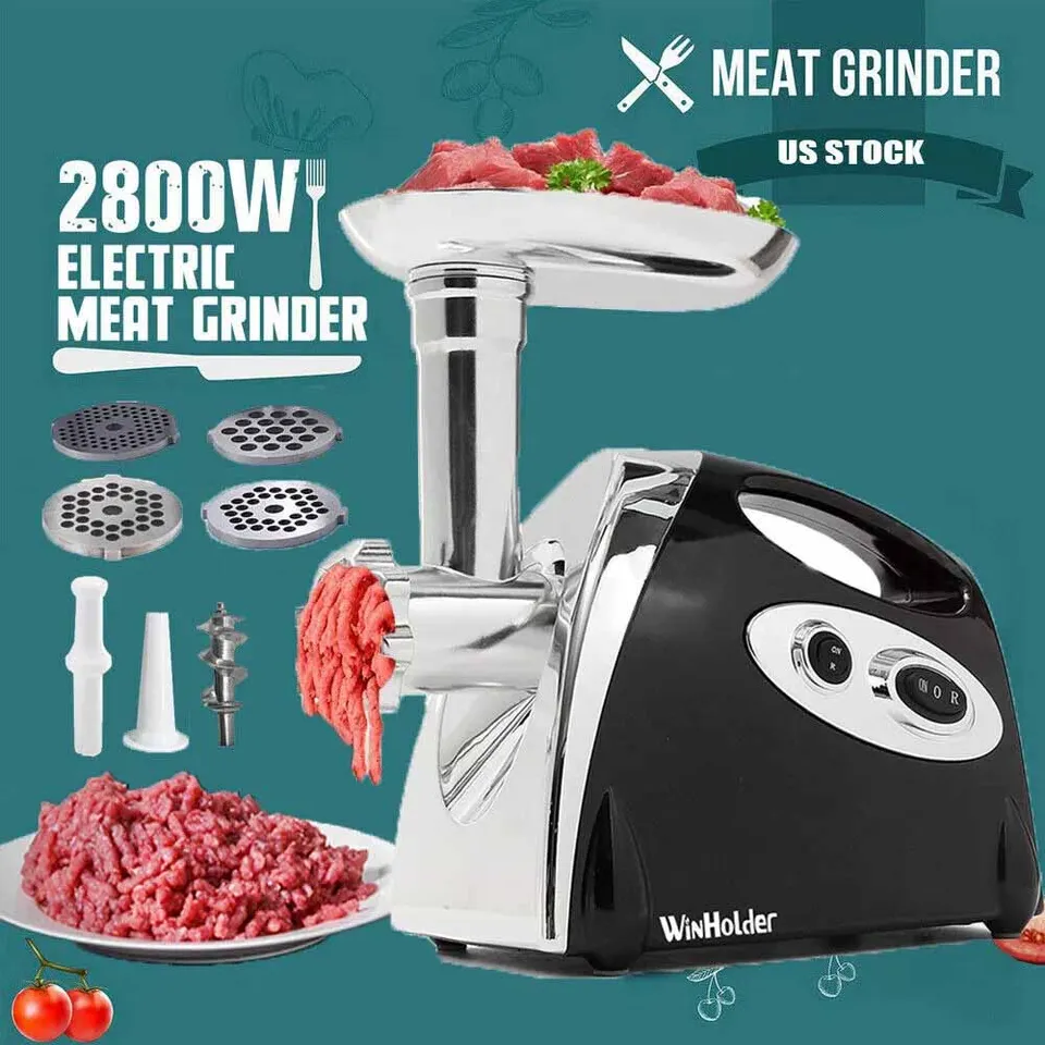 Výkonný max 2800 Watts Multifunkcia elektrického mäsa mlynčeka Food Processor klobásový výrobca výplň Mincer Stuffer Čierna farba