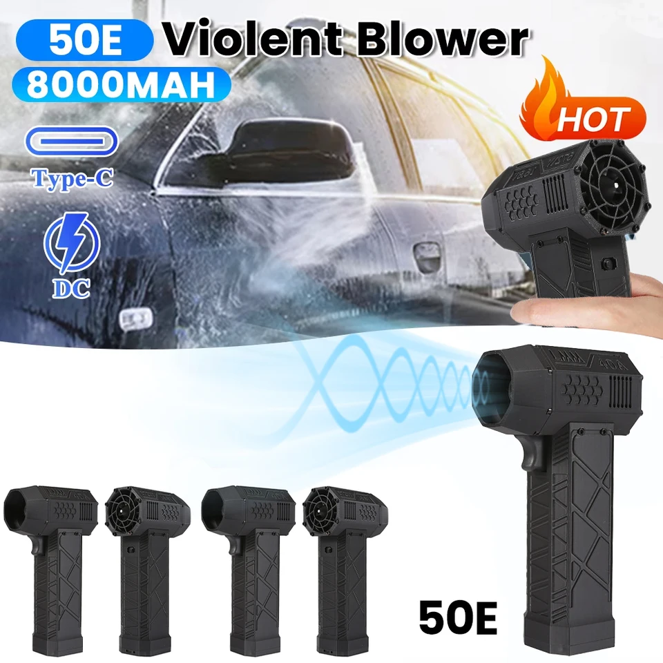 Výkonný turbo prúdový ventilátor 50 mm Násilné turbo ventilátor Vozidlo Násilná vzduchová pištoľ 1300G ťahajte rýchlosť vysokej energie dúchadlo turbofan