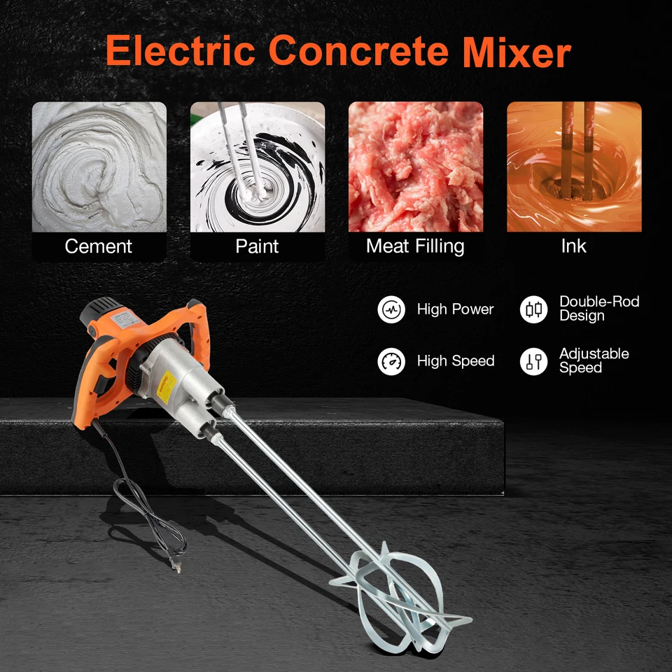 Výkonové betónové mixéry prenosné vrecká s elektrickým mínomet