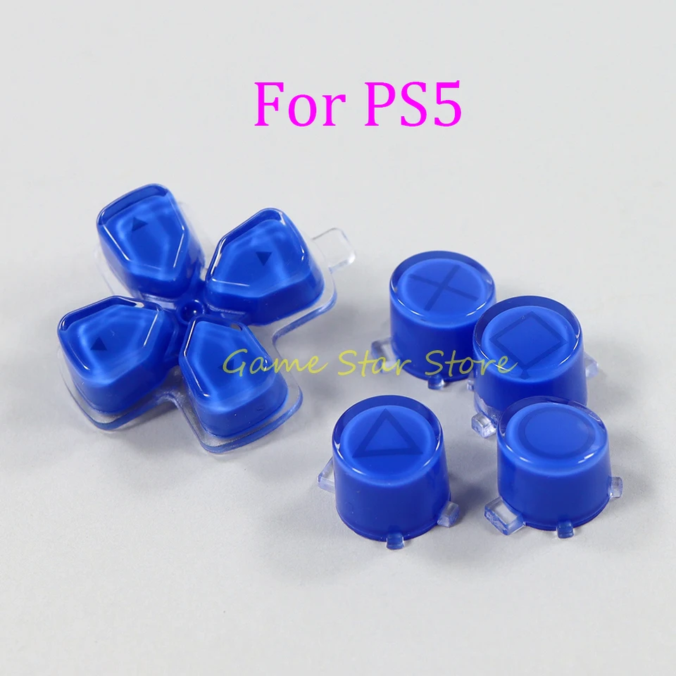 Výmena 1set pre PlayStation 5 PS5 Ovládač plastových kryštálových tlačidiel Abxy D Pad Drianction Key Kiety