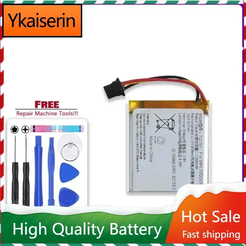 Výmena batérie 1200 mAh pre Sony WH-1000XM5 Bluetooth slúchadlá 723741 Prenosné batérie Záruka + skladba