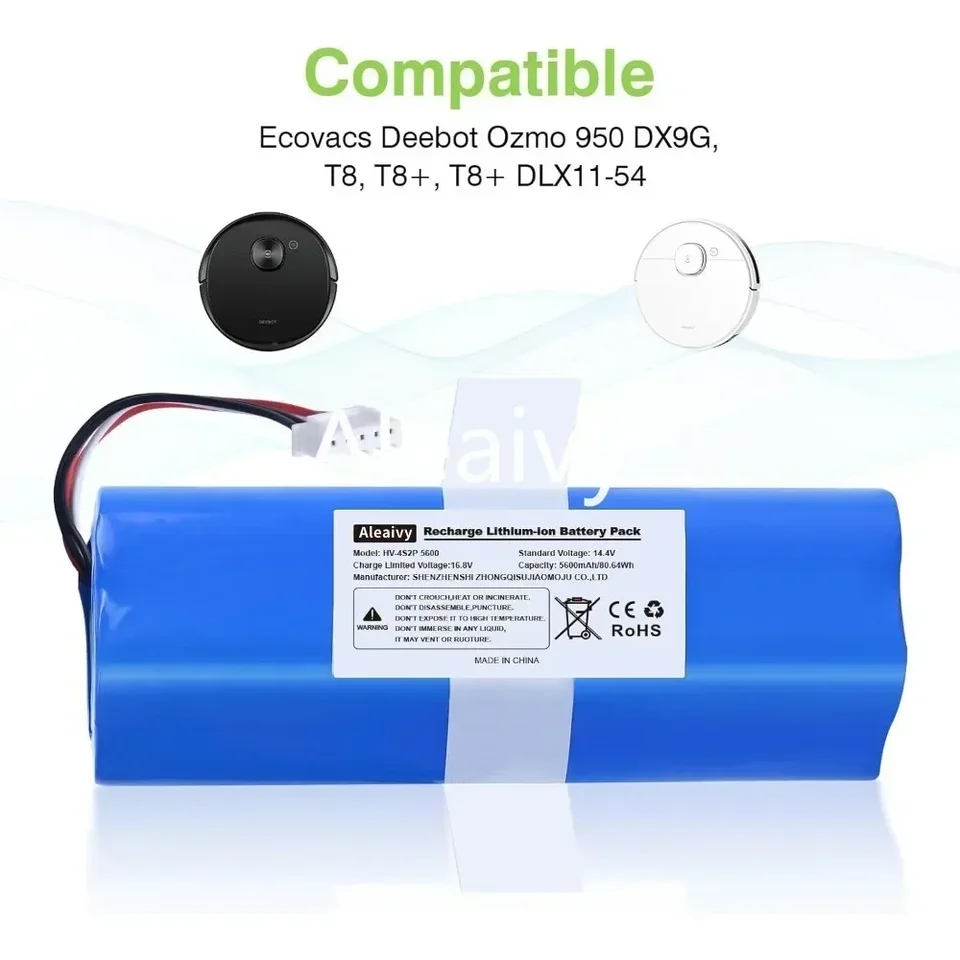 Výmena batérie 12800 mAh pre ECovacs T5 T8 T9 T10 T20 DLX11 DLX13 DLN12 X1 X1omni X1 Deebot Ozmo Sweeping Robot Battery