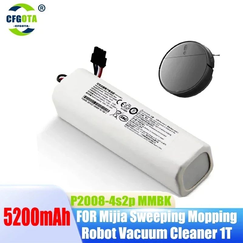 Výmena batérie 14.4V 5200MAH P2008-4S2P-MMBK pre Xiaomi Mijia mi zametací moppingový vysávač 1T STYTJ02ZHM