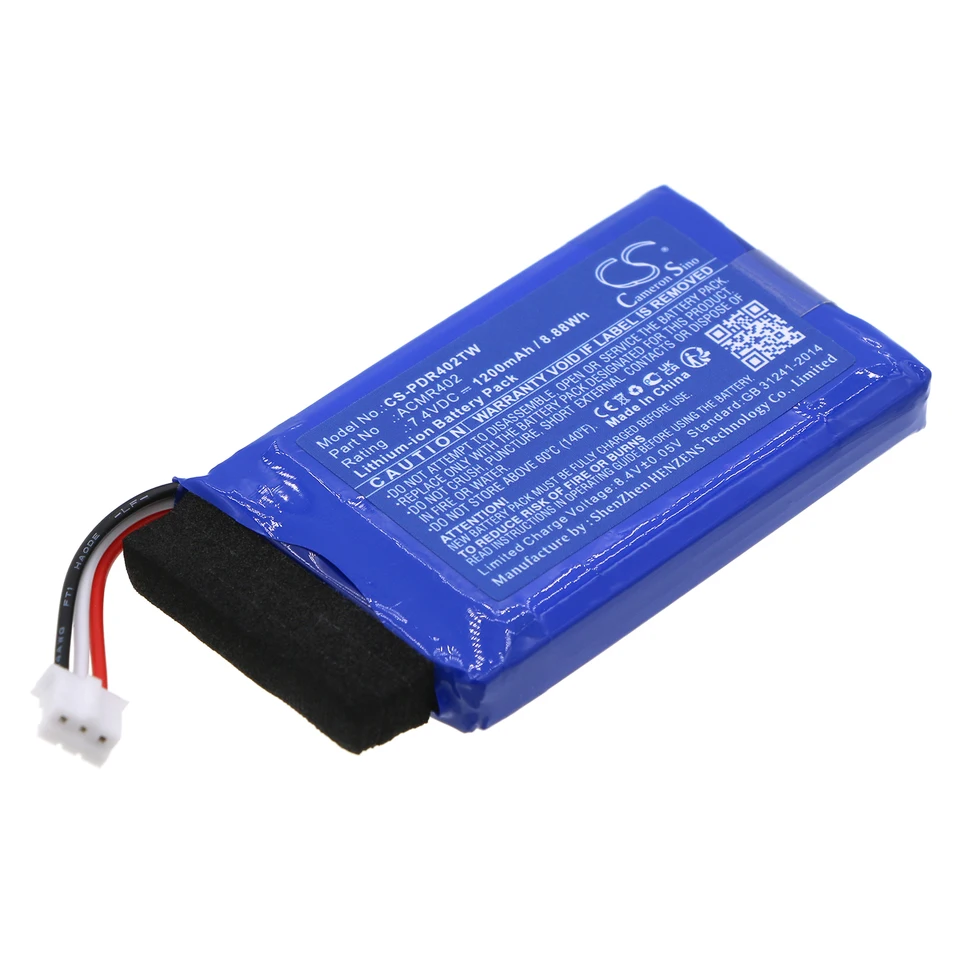 Výmena batérie CS pre prezidenta Randy 3, Randy III ACMR402 1200MAH / 8.88WH Alarmový systém