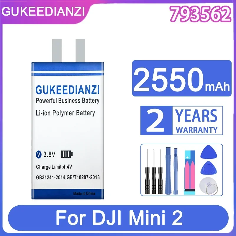 Výmena batérie Gokeedianzi 783461 793562 2550 mAh pre bunky DJI Mini 2 Mini2 Camera RC Drone Batteria (vaše zváranie DIY)