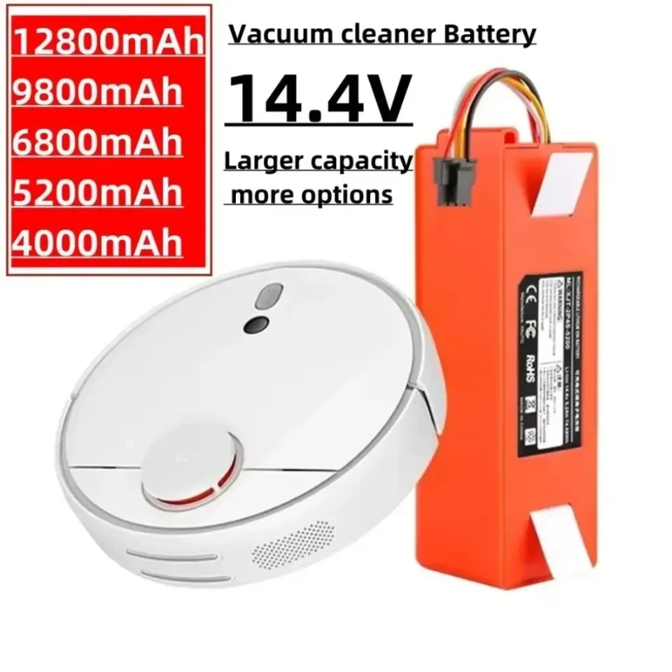 Výmena batérie pre roboty Xiaomi, robotické vysávače, S55, S60, S65, S50, S51, S5 Max, S6 Components, 14,4V, 12800 mAh