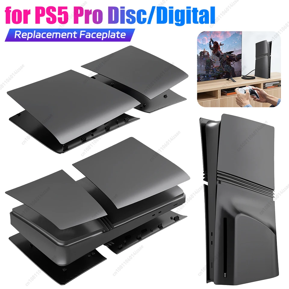 Výmena bočnej dosky na čelné dosky pre PS5 Pro Disc/Digital Edition Console Anti-Scratch Plate Cover Cover Puch odolný voči prachu