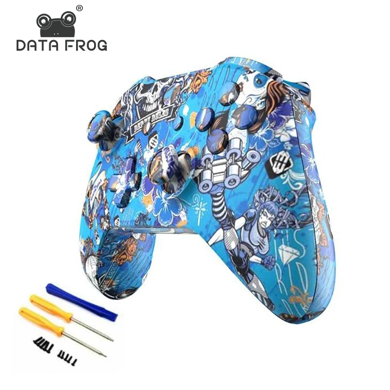 Výmena dát Frog Úplná opravárenská škrupina pre Xbox One Slim Wireless Blood Strietter Full Shell pre Accessorie ovládača Xbox One
