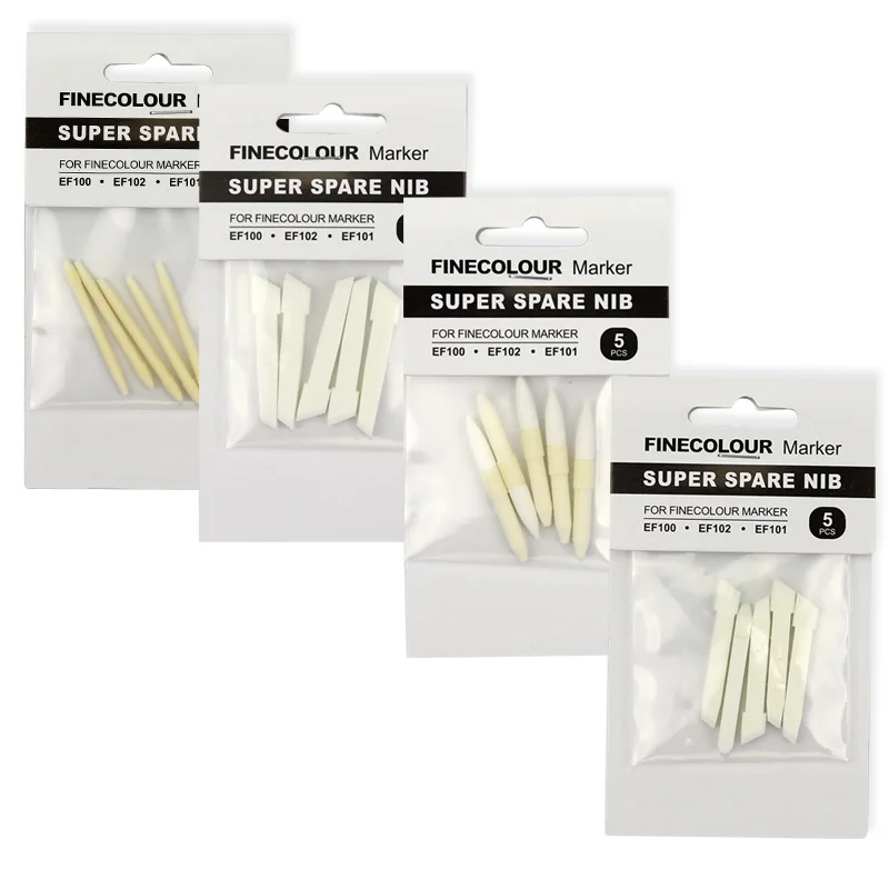 Výmena finále EF100/EF101/EF102 Generácia Art Marker Head vymeniteľné veľké šikmé hrot/malý okrúhly hrot pre markerové pero