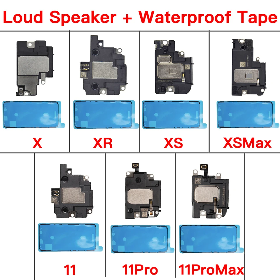 Výmena hlasného reproduktora pre iPhone x xr xs 11 Pro Max Ringer Ringtone Buzzer Zvuk s vodotesnou páskou