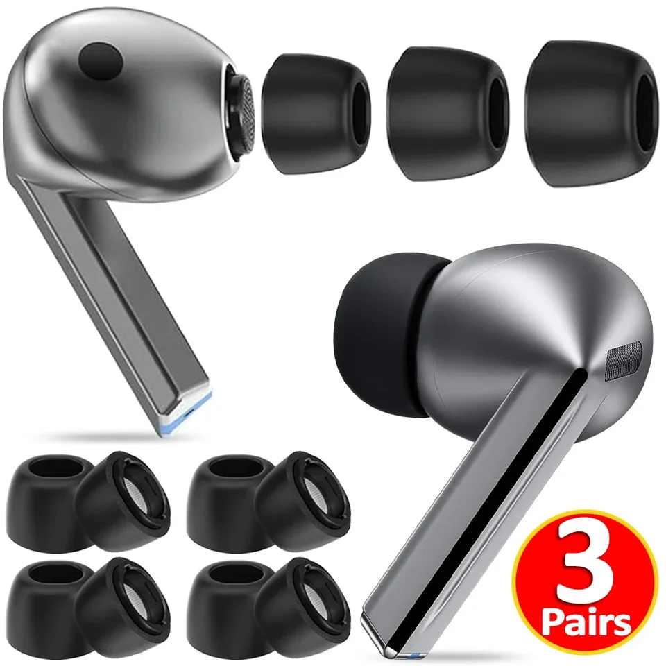 Výmena mäkkých pamäťových penových uší tipy pre Samsung Galaxy Buds3 Pro in-uši uši uší pre uši pre galaxie puds3 Pro Earplugs SML