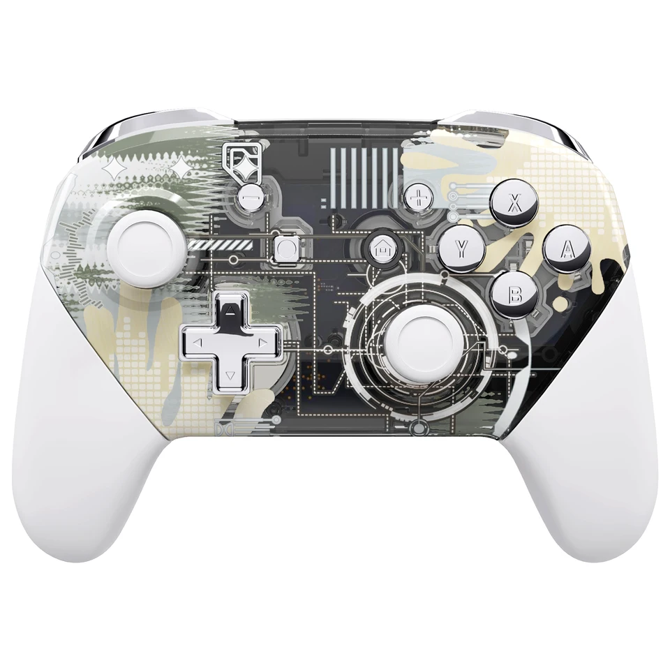 výmenný krycí puzdro pre puzdro pre Nintendo Switch Pro Controller - strieborné postriekanie
