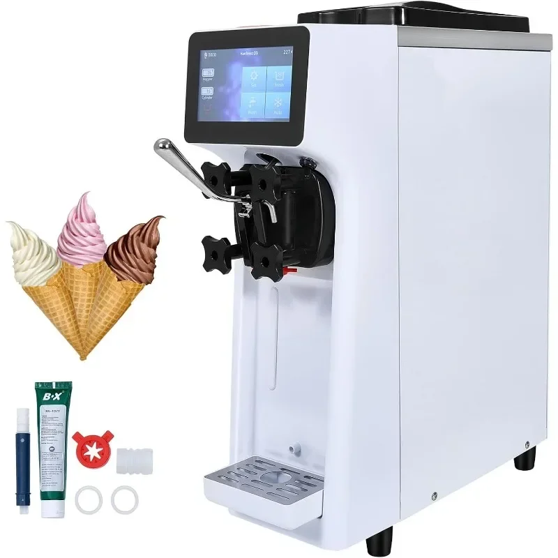 Výrobca komerčného zmrzliny Vevor, výnos 10-20 l/h, 1000 W na doske so mäkkým servírovaným strojom s 4,5L násypka 1,6 l dotyk valca