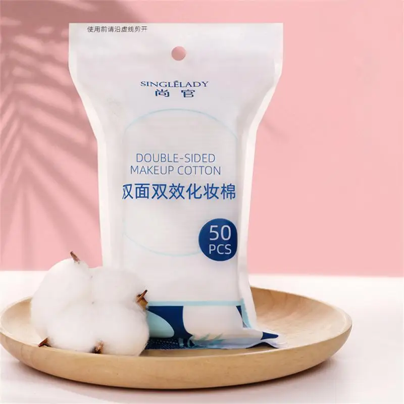 Výrobky na čistenie pokožky make-up remover vankúšiky Zhruba obojstranné čisté jednorazové make-up bavlnené make-up remover tváre bavlna