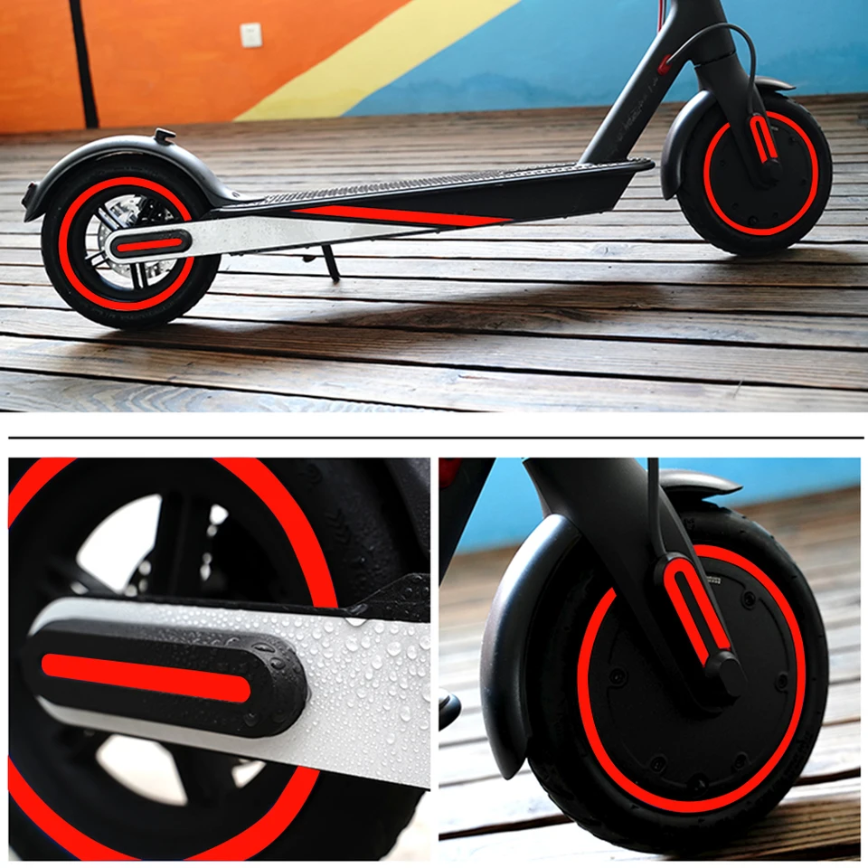 Výstražný prúžok Hot Night Riding pre Xiaomi Mijia M365 Skútoru Scooter Reflex PVC Scooter Decal Witerproof Secooter Accessories
