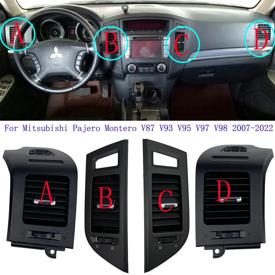 Výstup na odvzdušnenie stredného vzduchu pre Mitsubishi Pajero Montero V87 V93 V95 V97 V98 2007-2022 Doska prístrojových dosiek A/C Klimatizácia