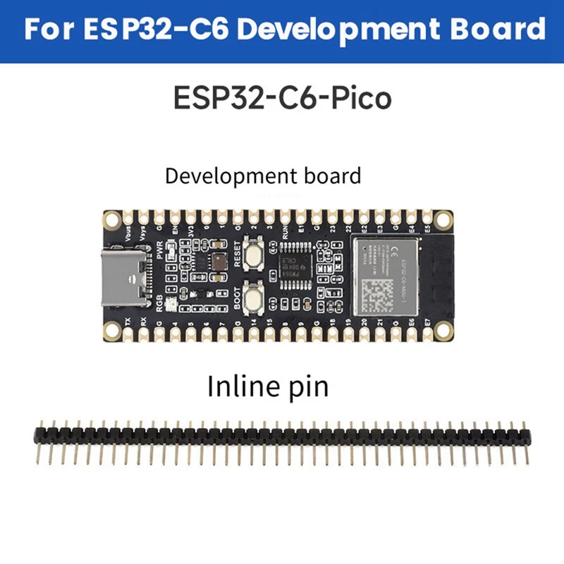 Vývojová doska ESP32-C6-PICO WiFi 6 MicroController ESP32-C6-Mini-1 Modul podporuje pre ESP-IDF