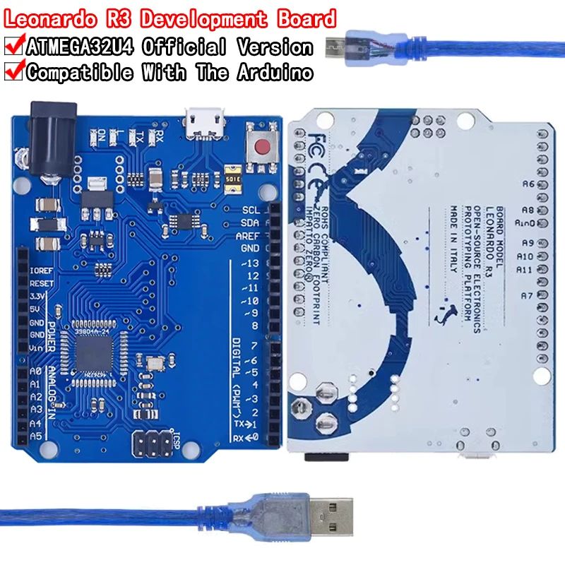 Vývojová doska Leonardo R3 MicroController ATMEGA32U4 s káblom USB kompatibilnými pre Arduino DIY Starter Kit