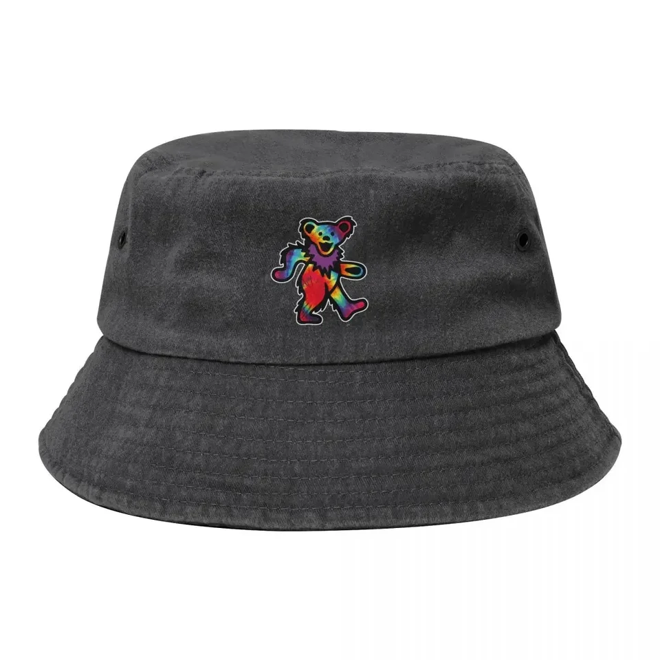 Vďačné klasické skaly, ktoré nie sú mŕtvy tancujúci kravata, farbivo Bear Bucket Hat Nové klobúky Noste nosenie mužov dámske