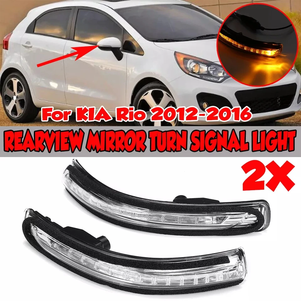 Vľavo pravé auto spätné zrkadlo LED diódy LED Signal Signál indikátor svetla LAMP LAMP pre KIA RIO MK3 2012-2016 87624-1W000
