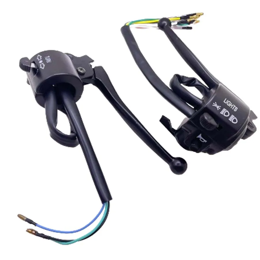 Vľavo zliatiny Čierny spínač riadidla motocykla s brzdnou pákou Turn Signal Light Button pre Suzuki Haojue AX100 A100