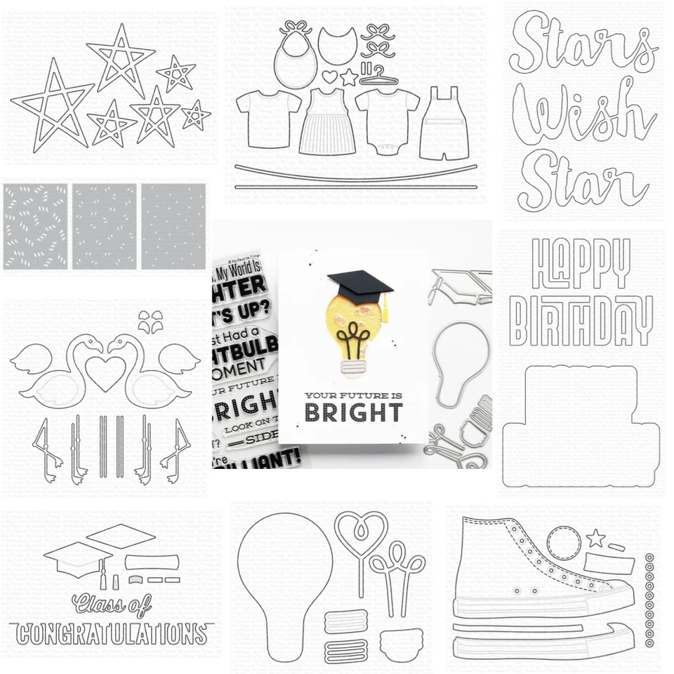 Všetko najlepšie k narodeninám detské oblečenie kovové rezanie matrice šablón pre pozdrav karty na výrobu scrapbooking remeselný papier dekorácia nový príchod